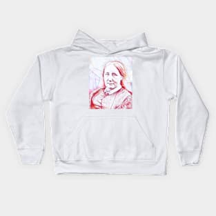 Elizabeth Gaskell Portrait | Elizabeth Gaskell Artwork Line Art Kids Hoodie